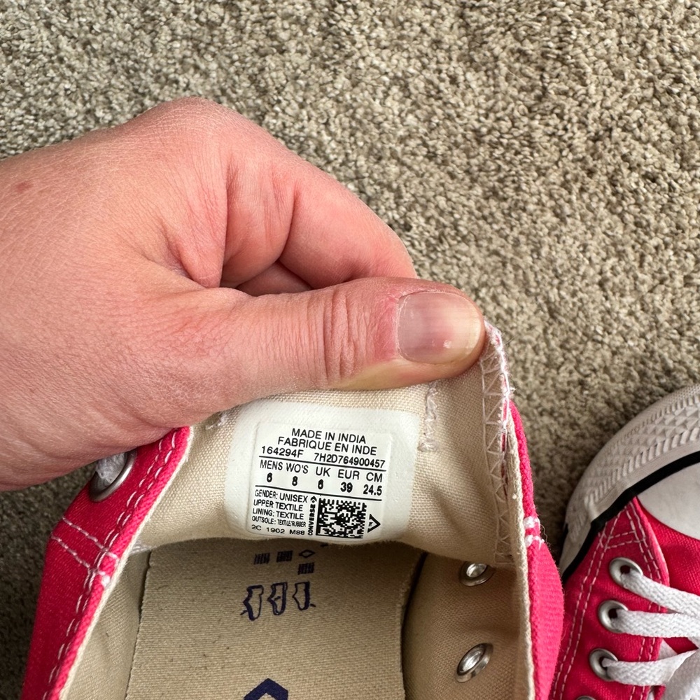 Converse Hot Pink Low-Top Sneakers - Picture 5 of 5